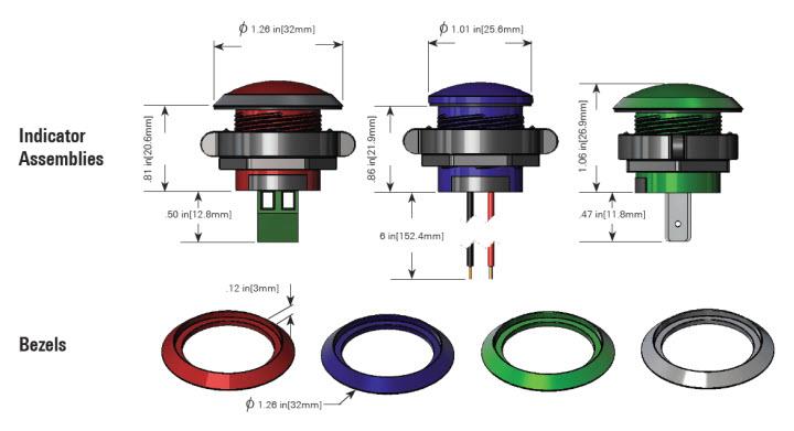 VCC CNX722FV Series FlexVolt™ Panel Mount Indicators